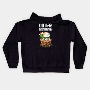 Cat in Chimney - Black Version Kids Hoodie